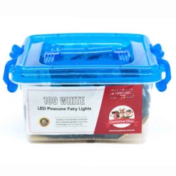 100 LED Connectable Pinecone Lights - White -Santa Decorate Shop sn pl010w 100 led pinecone fairy lights white green wire A 46937.1687827362