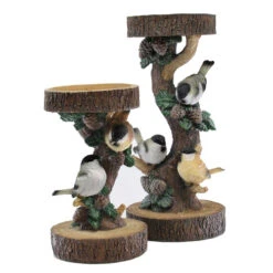 Forrest Bird Pillar Candle Holder - 21cm
